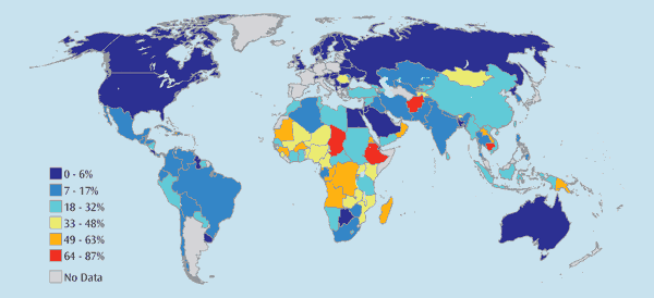 Map of Safe Drinking Water, from theglobaleducationproject.org