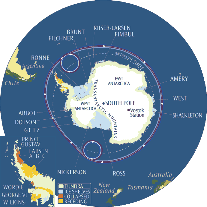 Океанические течения антарктиды