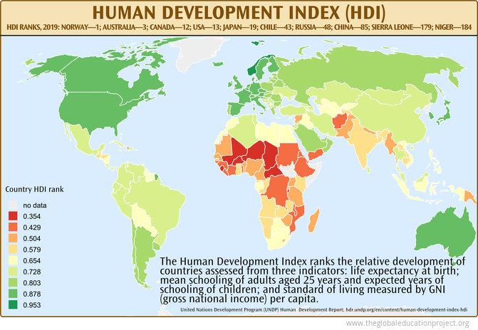 10 ARALIK 2023 CUMHURİYET PAZAR BULMACASI SAYI : 1966 Humanities_map-human-development-index-and-recent-colonial-control